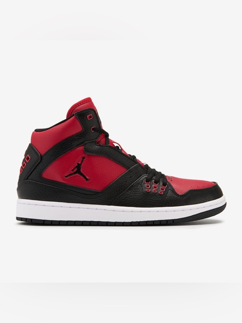 Jordan 1 Flight Black/Varsity Red-White Sneakers 372704-020 Men's Size 8